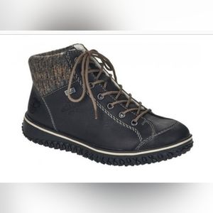 Womens Rieker Ankle Boots Shoes Shearling Lining Size 10 (41)